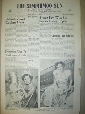 The Semiahmoo Sun and White Rock Weekly, July 26, 1956 (Page 1)