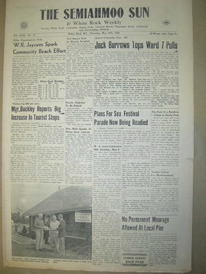 The Semiahmoo Sun and White Rock Weekly, May 10, 1956 (Page 1)