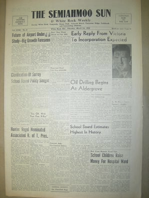 The Semiahmoo Sun and White Rock Weekly, March 01, 1956 (Page 1)