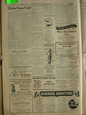 The Semiahmoo Sun and White Rock Weekly, December 30, 1954 (Page 6)