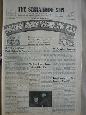 The Semiahmoo Sun and White Rock Weekly, December 30, 1954 (Page 1)