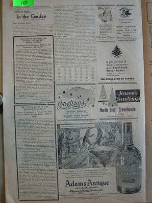 The Semiahmoo Sun and White Rock Weekly, December 23, 1954 (Page 10)