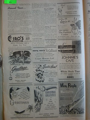 The Semiahmoo Sun and White Rock Weekly, December 23, 1954 (Page 6)
