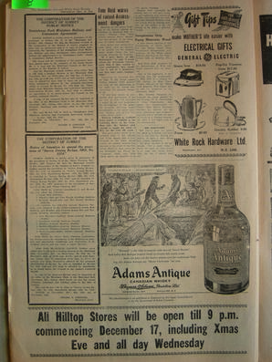 The Semiahmoo Sun and White Rock Weekly, December 16, 1954 (Page 8)