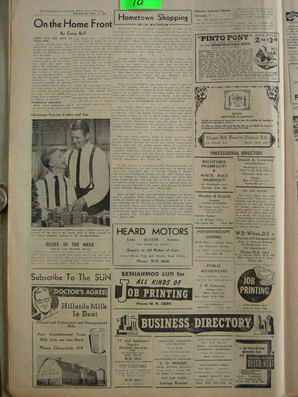 The Semiahmoo Sun and White Rock Weekly, December 09, 1954 (Page 10)