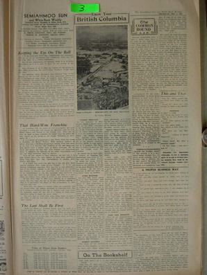 The Semiahmoo Sun and White Rock Weekly, December 09, 1954 (Page 3)