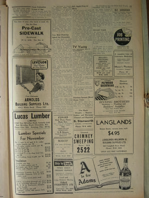 The Semiahmoo Sun and White Rock Weekly, November 18, 1954 (Page 11)