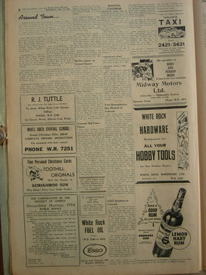 The Semiahmoo Sun and White Rock Weekly, November 18, 1954 (Page 8)