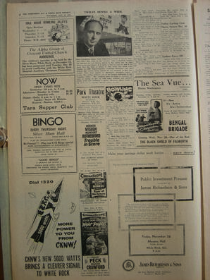 The Semiahmoo Sun and White Rock Weekly, November 18, 1954 (Page 2)