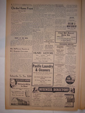 The Semiahmoo Sun and White Rock Weekly, November 11, 1954 (Page 6)