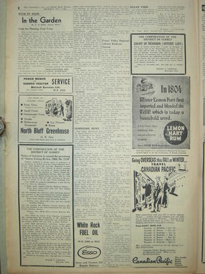 The Semiahmoo Sun and White Rock Weekly, November 04, 1954 (Page 8)