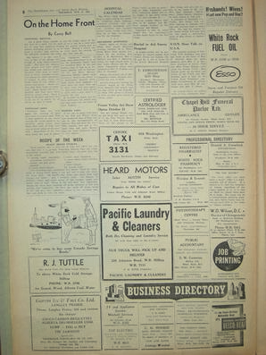 The Semiahmoo Sun and White Rock Weekly, October 21, 1954 (Page 6)
