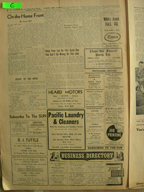 The Semiahmoo Sun and White Rock Weekly, October 14, 1954 (Page 6)