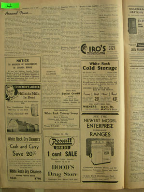 The Semiahmoo Sun and White Rock Weekly, October 14, 1954 (Page 4)