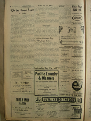 The Semiahmoo Sun and White Rock Weekly, October 07, 1954 (Page 4)