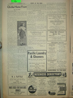The Semiahmoo Sun and White Rock Weekly, September 23, 1954 (Page 6)