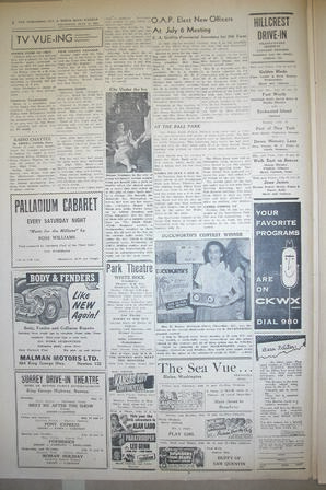 The Semiahmoo Sun and White Rock Weekly, July 15, 1954 (Page 2)