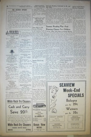 The Semiahmoo Sun and White Rock Weekly, June 30, 1954 (Page 10)