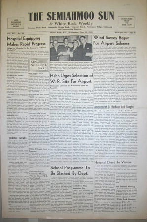 The Semiahmoo Sun and White Rock Weekly, June 30, 1954 (Page 1)