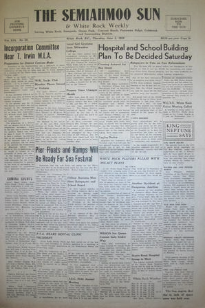 The Semiahmoo Sun and White Rock Weekly, June 03, 1954 (Page 1)