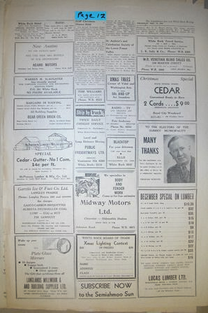 The Semiahmoo Sun and White Rock Weekly, December 17, 1953 (Page 12)