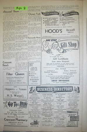 The Semiahmoo Sun and White Rock Weekly, December 17, 1953 (Page 8)