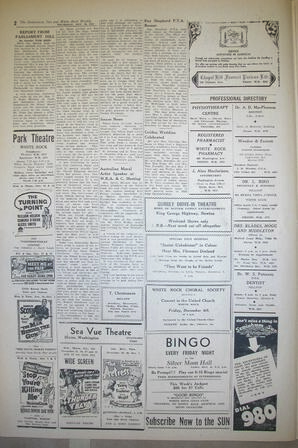 The Semiahmoo Sun and White Rock Weekly, November 26, 1953 (Page 2)