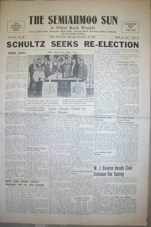 The Semiahmoo Sun and White Rock Weekly, November 12, 1953 (Page 1)