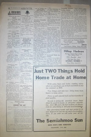 The Semiahmoo Sun and White Rock Weekly, November 05, 1953 (Page 10)