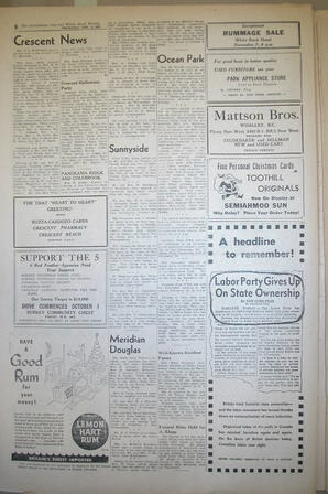 The Semiahmoo Sun and White Rock Weekly, November 05, 1953 (Page 6)