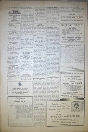 The Semiahmoo Sun and White Rock Weekly, October 29, 1953 (Page 10)
