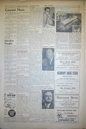 The Semiahmoo Sun and White Rock Weekly, October 29, 1953 (Page 6)