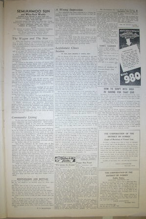 The Semiahmoo Sun and White Rock Weekly, October 29, 1953 (Page 3)