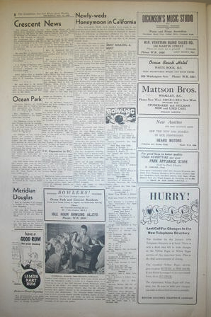 The Semiahmoo Sun and White Rock Weekly, October 15, 1953 (Page 8)