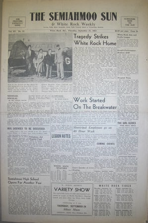 The Semiahmoo Sun and White Rock Weekly, September 17, 1953 (Page 1)