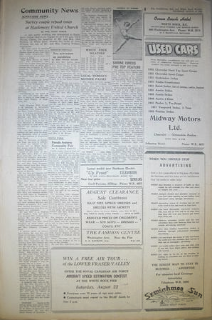 The Semiahmoo Sun and White Rock Weekly, August 20, 1953 (Page 8)