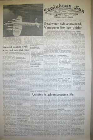 The Semiahmoo Sun and White Rock Weekly, August 20, 1953 (Page 1)