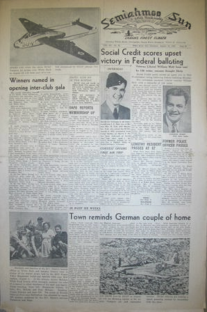 The Semiahmoo Sun and White Rock Weekly, August 13, 1953 (Page 1)