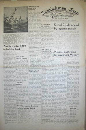 The Semiahmoo Sun and White Rock Weekly, June 11, 1953 (Page 1)