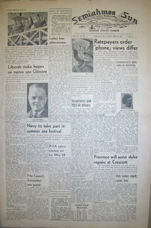 The Semiahmoo Sun and White Rock Weekly, May 14, 1953 (Page 1)