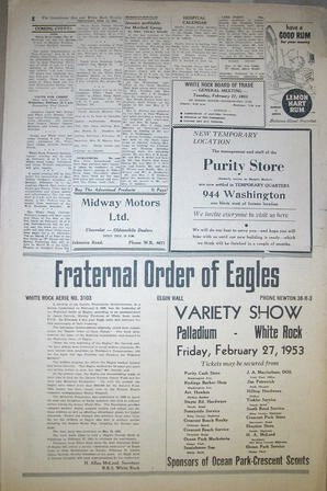 The Semiahmoo Sun and White Rock Weekly, February 12, 1953 (Page 8)