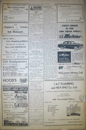 The Semiahmoo Sun and White Rock Weekly, December 18, 1952 (Page 10)