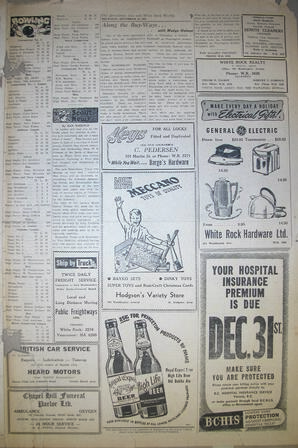 The Semiahmoo Sun and White Rock Weekly, December 18, 1952 (Page 9)