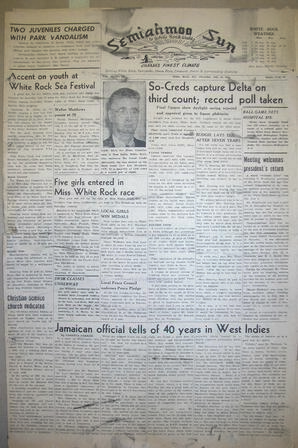 The Semiahmoo Sun and White Rock Weekly, July 10, 1952 (Page 1)