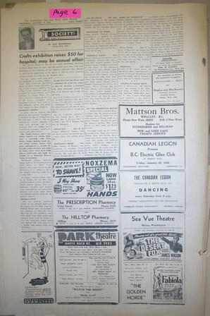 The Semiahmoo Sun and White Rock Weekly, January 17, 1952 (Page 6)