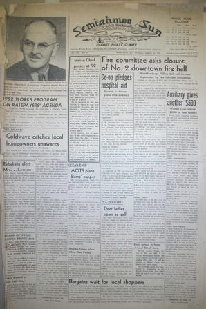 The Semiahmoo Sun and White Rock Weekly, January 17, 1952 (Page 1)