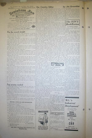 The Semiahmoo Sun and White Rock Weekly, January 10, 1952 (Page 4)