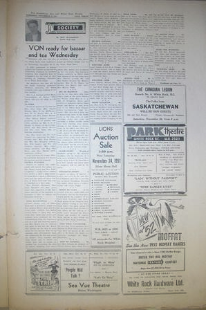 The Semiahmoo Sun and White Rock Weekly, November 22, 1951 (Page 3)