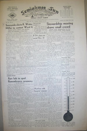 The Semiahmoo Sun and White Rock Weekly, November 15, 1951 (Page 1)