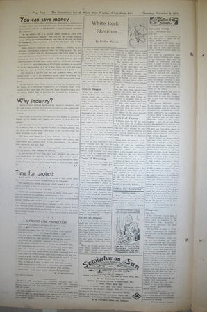 The Semiahmoo Sun and White Rock Weekly, November 08, 1951 (Page 4)